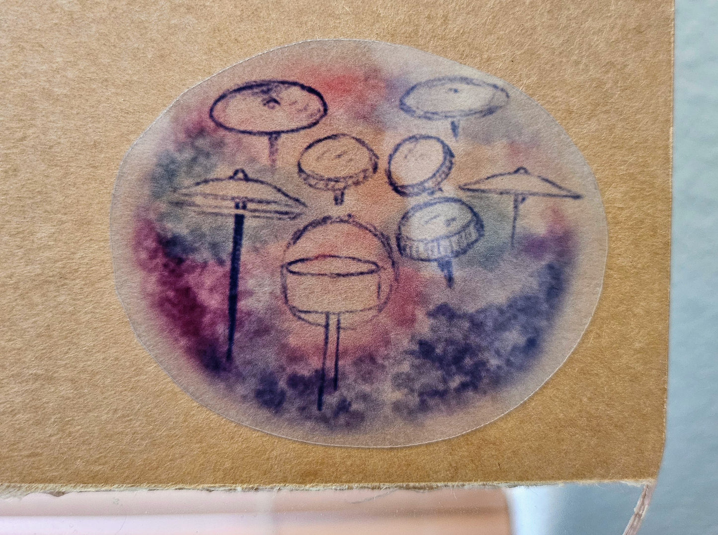 Drums Sticker - Watercolor Collection