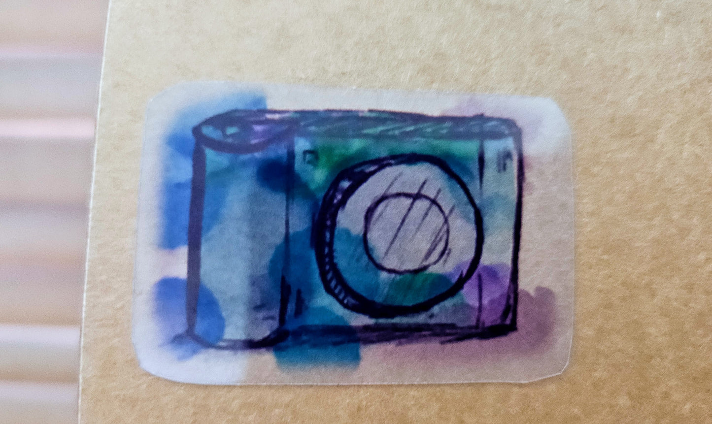 Camera Sticker - Watercolor Collection